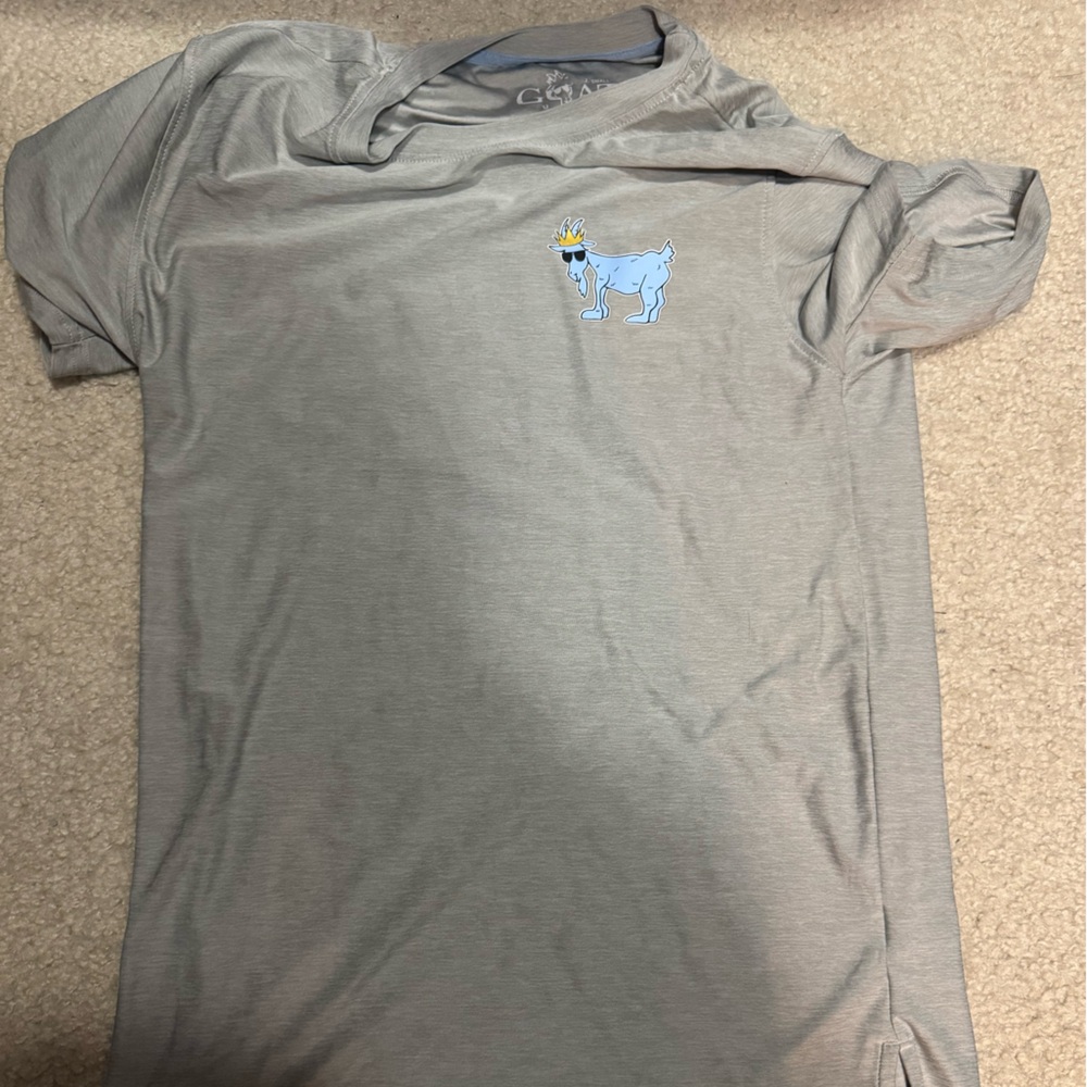 Gray Men's Shirt with Embroidered Design